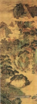 Unbekannte Landschaft alte China Tinte Ölgemälde